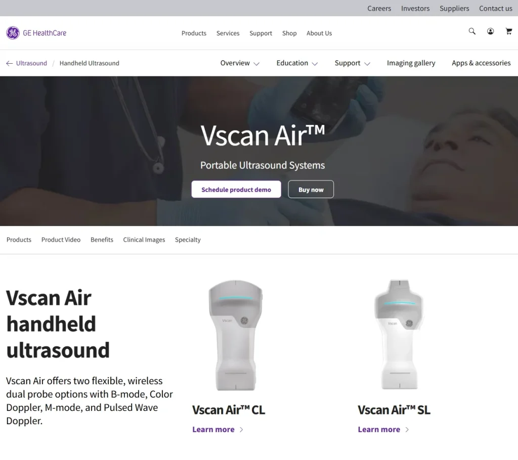 ge vscan air υπερηχογράφος χειρός