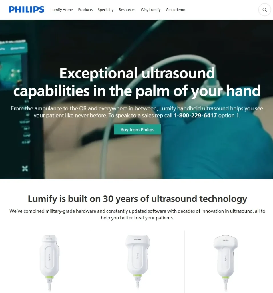 φορητός υπερηχογράφος phillips lumify