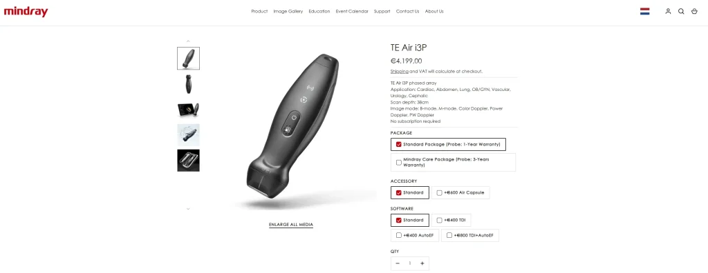 ціна mindray te air i3p
